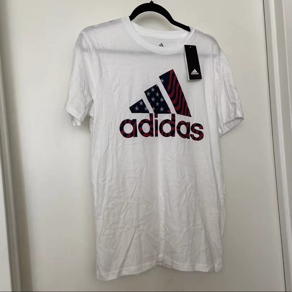 Boys Adidas Logo Graphic Tee Size L / 14-16